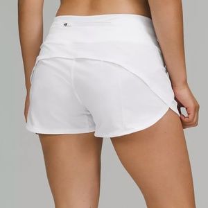 Lululemon Speed Up Mid-Rise Lined Short 4" White Size 8